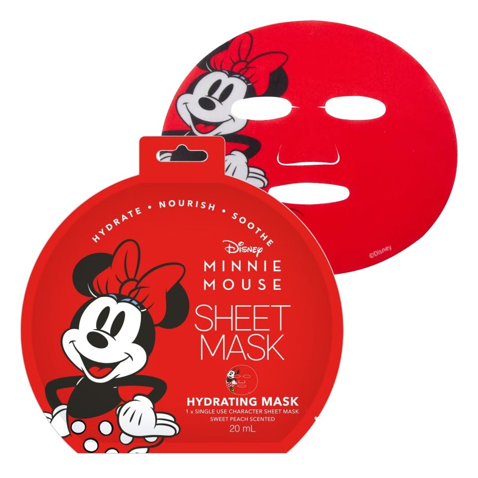Disney Minnie Mouse Hydrating Sheet Mask 20ml x4 - Sweet Peach Scented Exp:2026 - CC Outlet HK