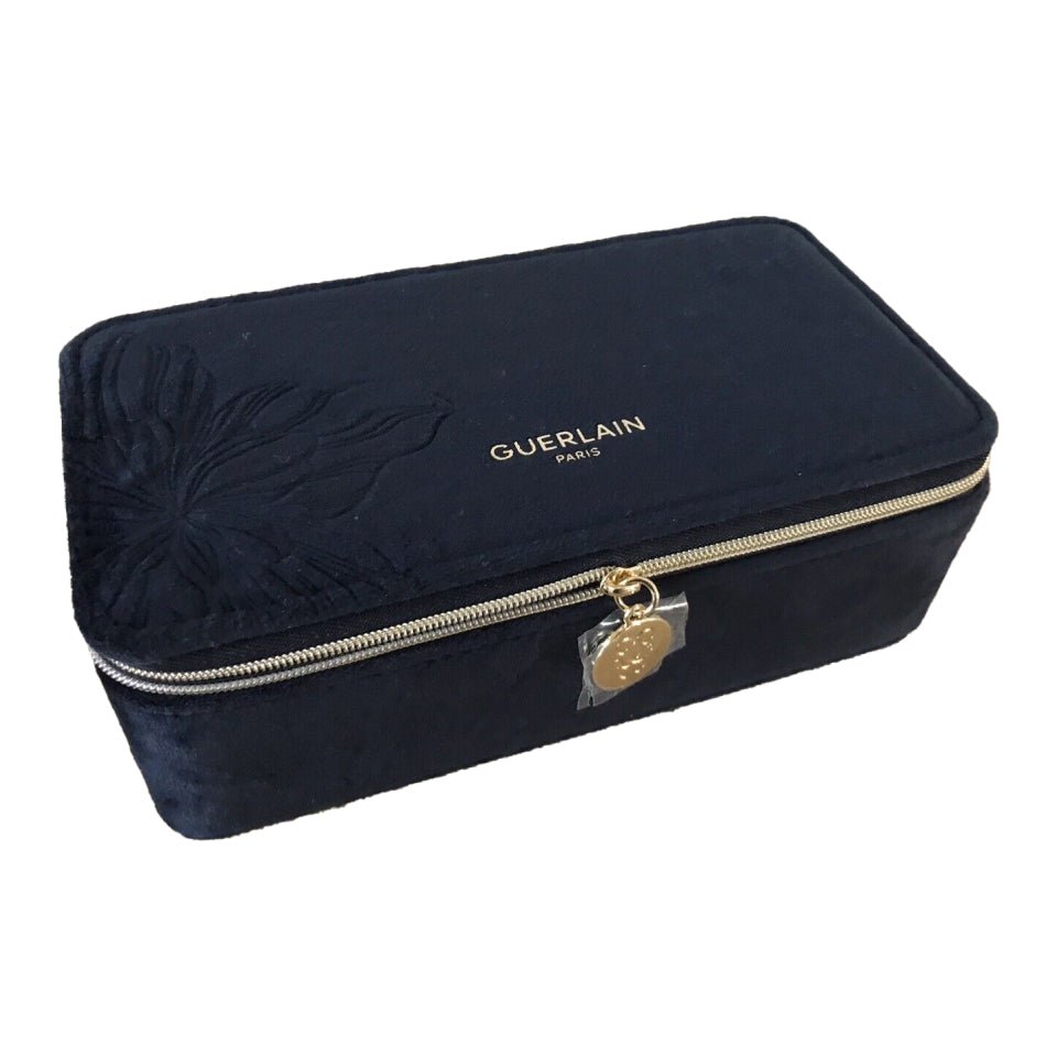 Guerlain Luxury Navy Blue Velvet Cosmetic Makeup Bag Box Case Exp:2023 - CC Outlet HK