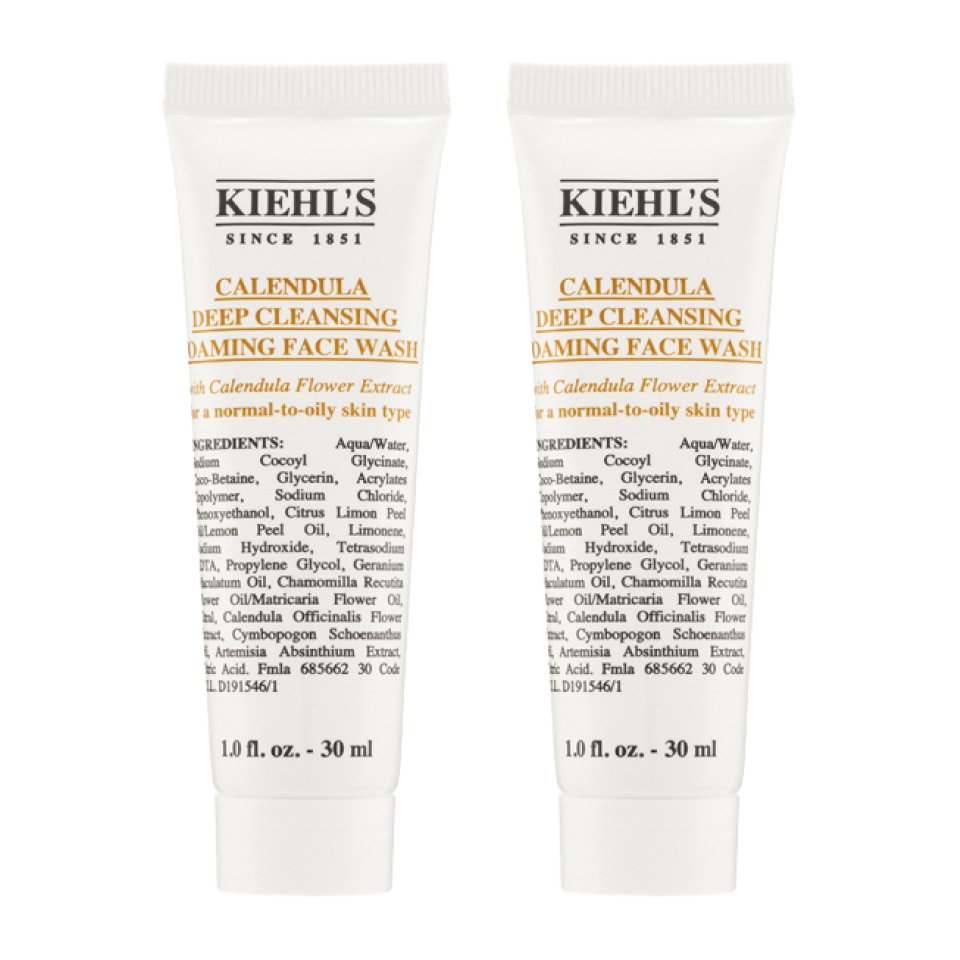 Keihl's Calendula Deep Cleansing Foaming Face Wash 30ml x2 Exp:2026 - CC Outlet HK