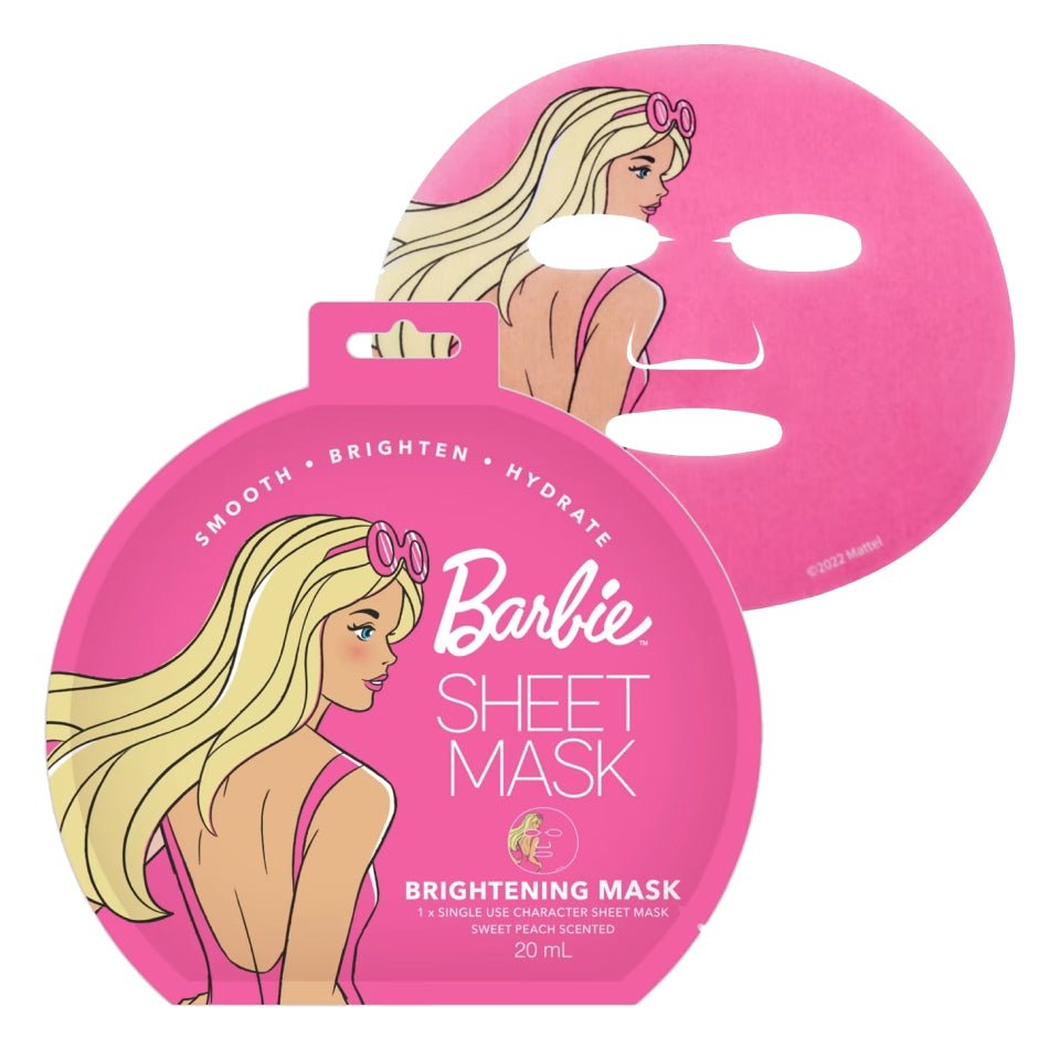 Mattel Barbie Brightening Sheet Mask 20ml x4 - Sweet Peach Scent Exp:2026 - CC Outlet HK